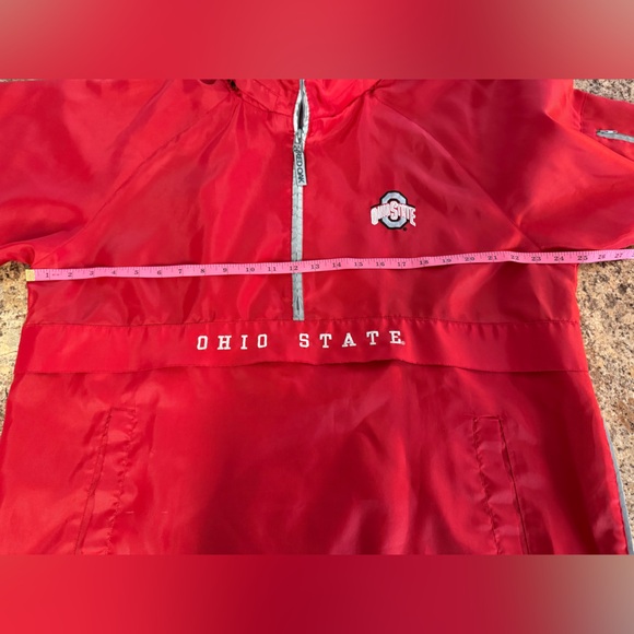 Vintage Red Oak Ohio State Buckeyes Half-Zip Windbreaker 3XL - Picture 5 of 10
